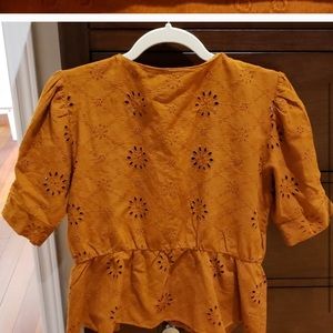 Zara top in cognac colour